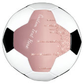 文字カスタムバラ金ゴールド赤面グリッターサッカーボール サッカーボール (回転)