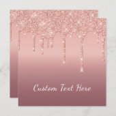 文字カスタムバラ金ゴールド赤面グリッタースパークルドリップ (正面/裏面)