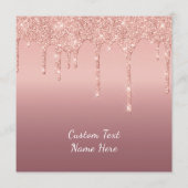 文字カスタムバラ金ゴールド赤面グリッタースパークルドリップ プログラム (裏面)