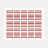 文字カスタムバラ金ゴールド赤面グリッタースパークルドリップ ラベル (シート)