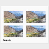 文字カスタムパキスタン 長方形シール (シート)