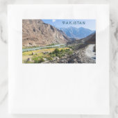 文字カスタムパキスタン 長方形シール (バッグ)
