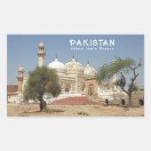 文字カスタムパキスタン 長方形シール (正面)