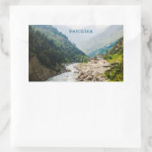 文字カスタムパキスタン 長方形シール (バッグ)