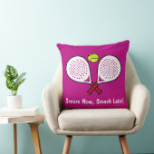 文字カスタム🎾パデルラリーラップホットピンク クッション (椅子)
