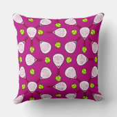 文字カスタム🎾パデルラリーラップホットピンク クッション (裏面)