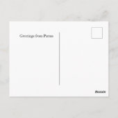 文字カスタムパルマ大聖堂,イタリアはがき ポストカード (裏面)