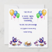 文字カスタムパロオンズおよびパーティー招待状 招待状 (裏面)