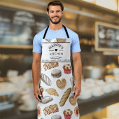 文字カスタムパンのベーカー模様 エプロン