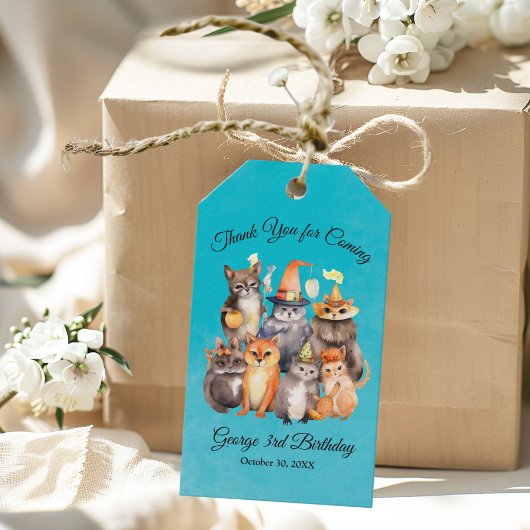 文字カスタムパーティー動物テーマ誕生日ギフトラベル ギフトタグ