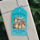 文字カスタムパーティー動物テーマ誕生日ギフトラベル ギフトタグ
