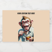 文字カスタムパーティー動物 リキュールボトルラベル (シングルラベル)