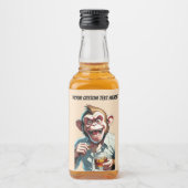 文字カスタムパーティー動物 リキュールボトルラベル (正面)