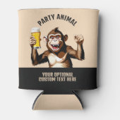 文字カスタムパーティー動物 缶クーラー (正面)