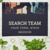 文字カスタムビグフット キッチンタオル (折り畳み)