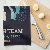 文字カスタムビグフット キッチンタオル (四つ折り)