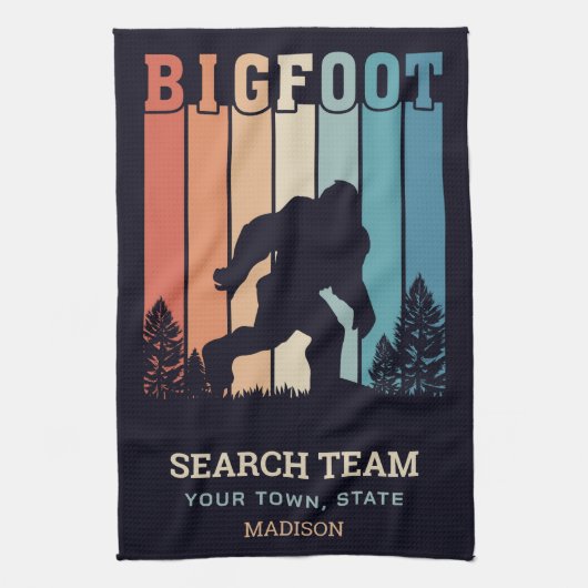 文字カスタムビグフット キッチンタオル (縦)