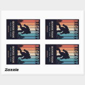 文字カスタムビグフット 長方形シール (シート)