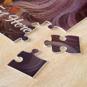 文字カスタムビューティフルユニコーン ジグソーパズル (側面)