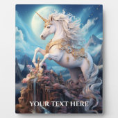 文字カスタムビューティフルユニコーン フォトプラーク (正面)