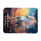 文字カスタムビューティフルユニコーン マグネット (横)