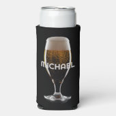 文字カスタムビールグラス スリム缶クーラー (Seltzer正面)