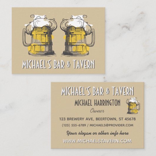 文字カスタムビール育成 名刺 (正面/裏面)