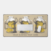 文字カスタムビール デスクマット (キーボード&マウス)