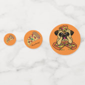 文字カスタムピザパーティーテーブル紙吹雪 コンフェッティ (正面)