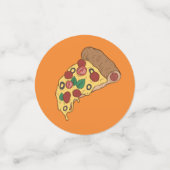 文字カスタムピザパーティーテーブル紙吹雪 コンフェッティ (スモール正面)