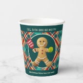 文字カスタムピックボールジンガーブレッドチーズ 紙コップ (裏面)