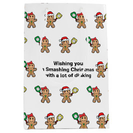 文字カスタムピックボールジンガーブレッドピープル ミディアムペーパーバッグ