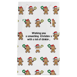 文字カスタムピックボールジンジャーブレッド人小Gi スモールペーパーバッグ