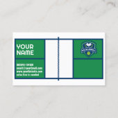 文字カスタムピックボール白と緑 名刺 (裏面)