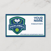 文字カスタムピックボール白と緑 名刺 (正面)