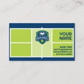 文字カスタムピックボール緑と青 名刺 (裏面)