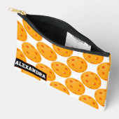 文字カスタムピックボール金ゴールドディンカー アクセサリーポーチ (見開き)