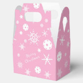 文字カスタムピンク💟ピクルボール🎄メリークリスマス フェイバーボックス (オープン)