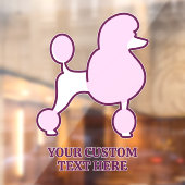 文字カスタムピンクプードル ウィンドウサイン (シート2)