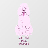 文字カスタムピンクプードル ウィンドウサイン (シート)