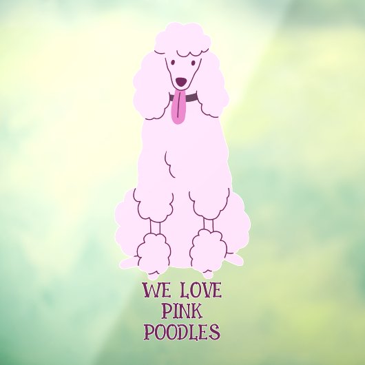 文字カスタムピンクプードル ウィンドウサイン (シート3)