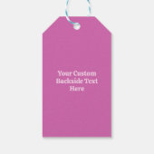 文字カスタムピンクプードル ギフトタグ (裏面)