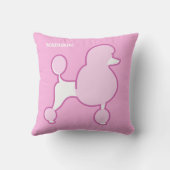 文字カスタムピンクプードル クッション (裏面)