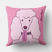 文字カスタムピンクプードル クッション (裏面)