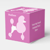 文字カスタムピンクプードル フェイバーボックス (正面サイド)