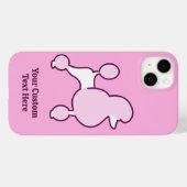 文字カスタムピンクプードル Case-Mate iPhoneケース (裏面 (横))
