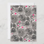 文字カスタムピンク4フォトコラージュ卒業 案内状 (裏面)