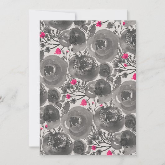 文字カスタムピンク4フォトコラージュ卒業 案内状 (裏面)