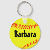 文字カスタムファーストピッチソフトボール選手/チームのキーリング キーホルダー (裏面)