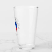 文字カスタムフィリピン国旗のハート タンブラーグラス (左)